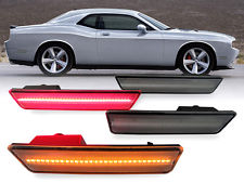 2015-up Dodge Challenger Smoke LED Front & Rear Side Markers - Click Image to Close